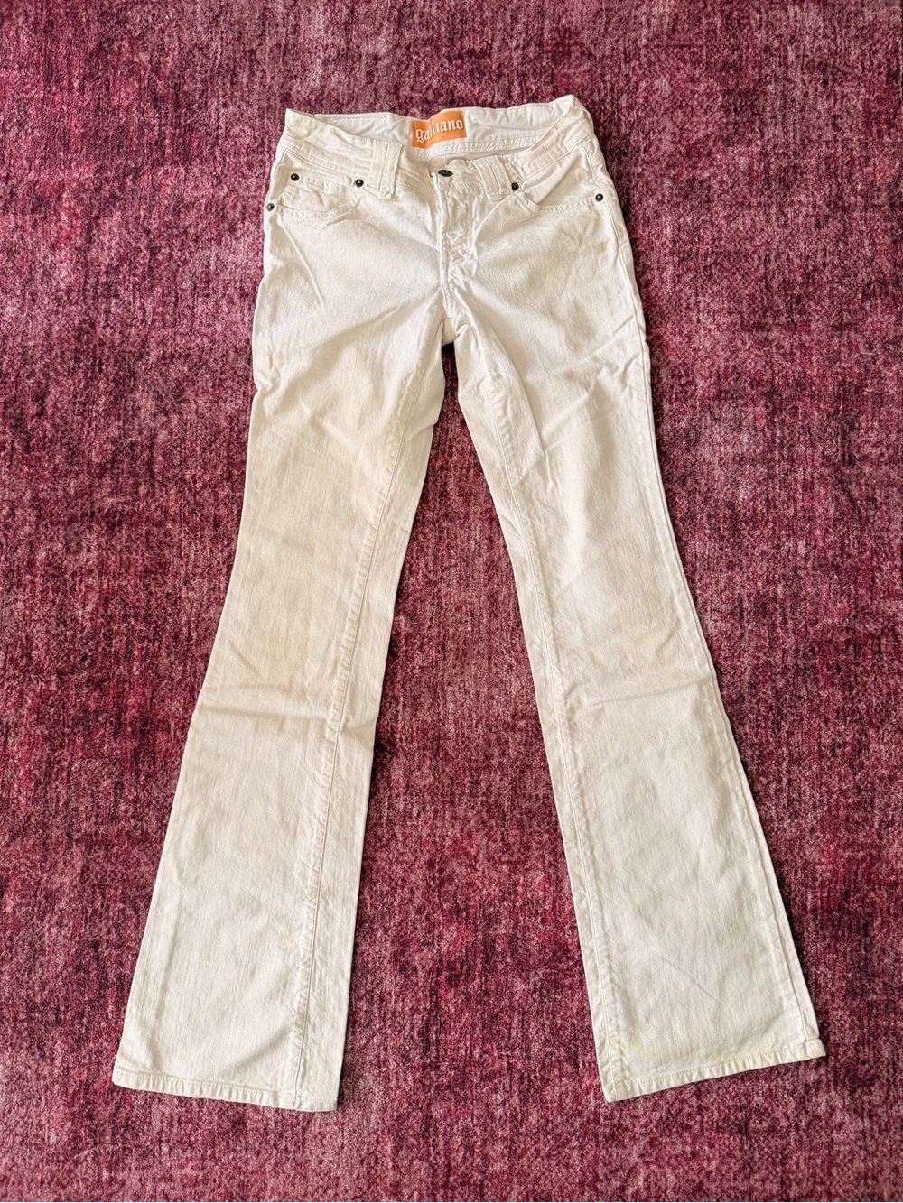 Galliano White Bootcut Jeans